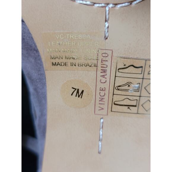 Vince Camuto Tressa Lace Up Bootie Gladiator‎ Block Heel Taupe Suede Women's 7M - Picture 10 of 13